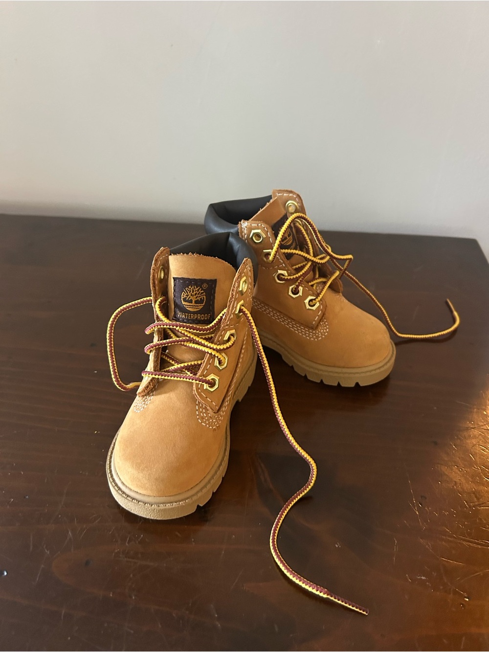 Timberland Kids Wheat/Tan Lace-Up Waterproof Boots